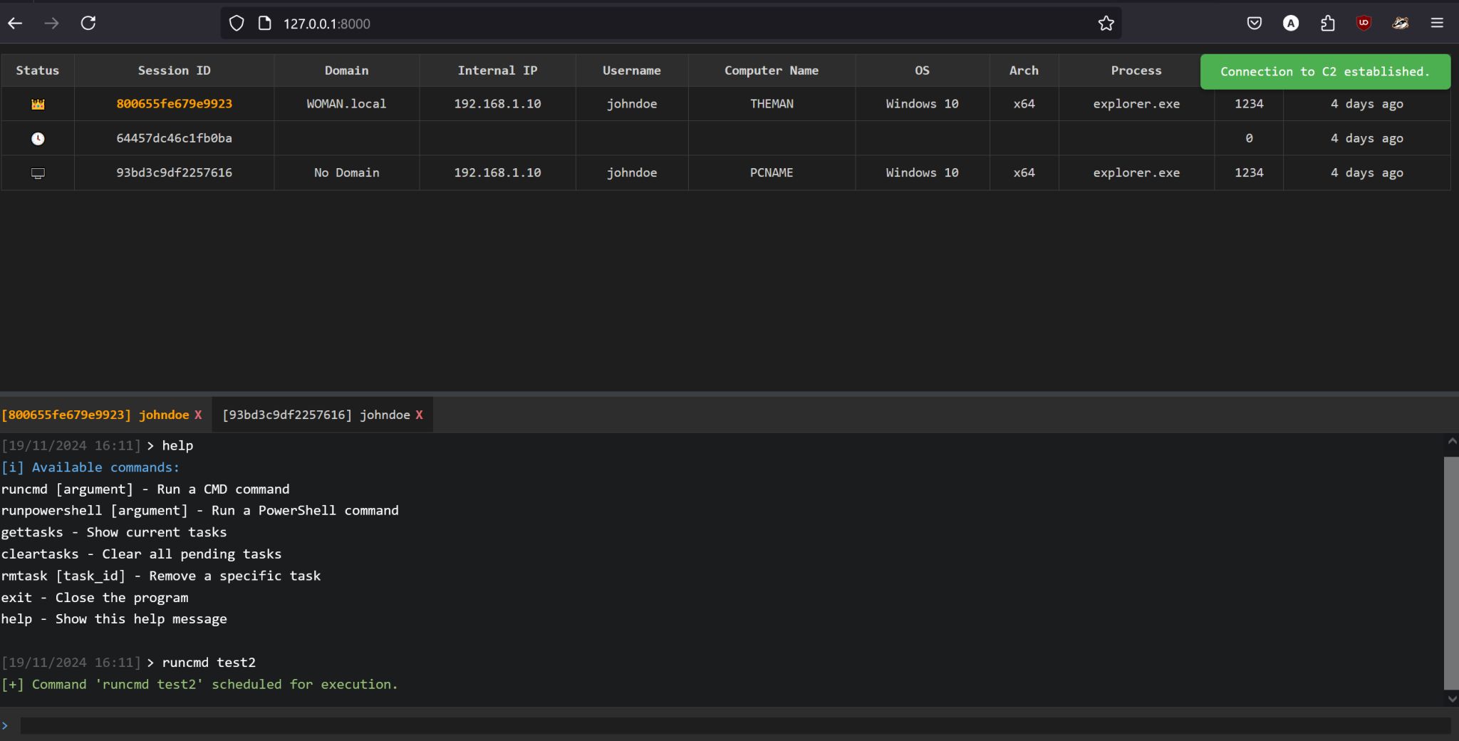 Helix C2: Modular & Evasive C2 Framework