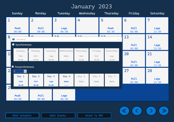 Async Calendar