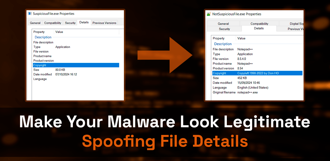 Make Your Malware Look Legitimate: Spoofing File Details